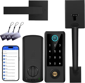 Fingerprint Door Lock with Handle Sets, BEBASIA Keyless Entry Door Lock Deadbolt - Picture 1 of 7