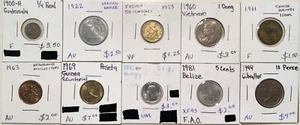 Assorted World Coin Lot (10 Coin Total) - Picture 1 of 2