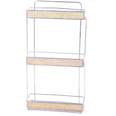 Chrome Gold 3 Tier Bathroom Hanging Shower Caddy Storage Rack Shelves Organiser