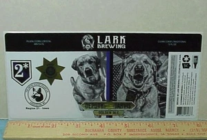Lark Brewing Label #2 DEPUTY JARVIS - GOLDEN ALE - Iowa - Picture 1 of 1