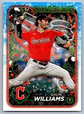 2024 Topps Holiday Gavin Williams Rookie Cleveland Guardians #H173 - Image 1 of 2