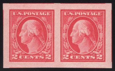 U.S. (Scott 482) 2¢ Carmine, Horizontal Pair, Mint-OG-NH, PSE Graded GEM 100 - Image 1 of 3