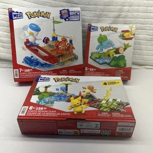 3 mega pokémon sets NEW Quaxley, Kanto & Bulbasasaur - Picture 1 of 9
