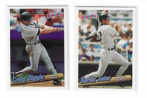 1996 Bazooka Derek Jeter New York Yankees Craig Biggio Houston Astros 80 & 67 - Bild 1 von 1
