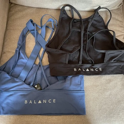 Balance Athletica Sports Bra Bundle Size Small Blue Black - Image 1 of 4