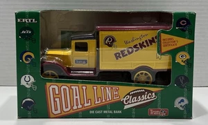 Vintage NIB 1993 Ertl Goal Line Classics Die Cast Metal Bank Washington Redskins - Bild 1 von 7
