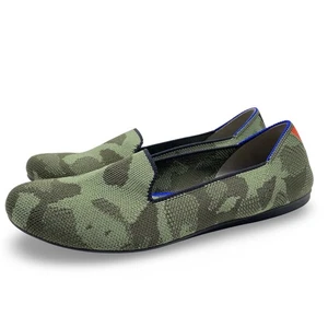 Rothy's The Loafer Damenschuhe Größe 7 olivfarben tarnfarben grün runde Spitze flache Schuhe - Bild 1 von 11