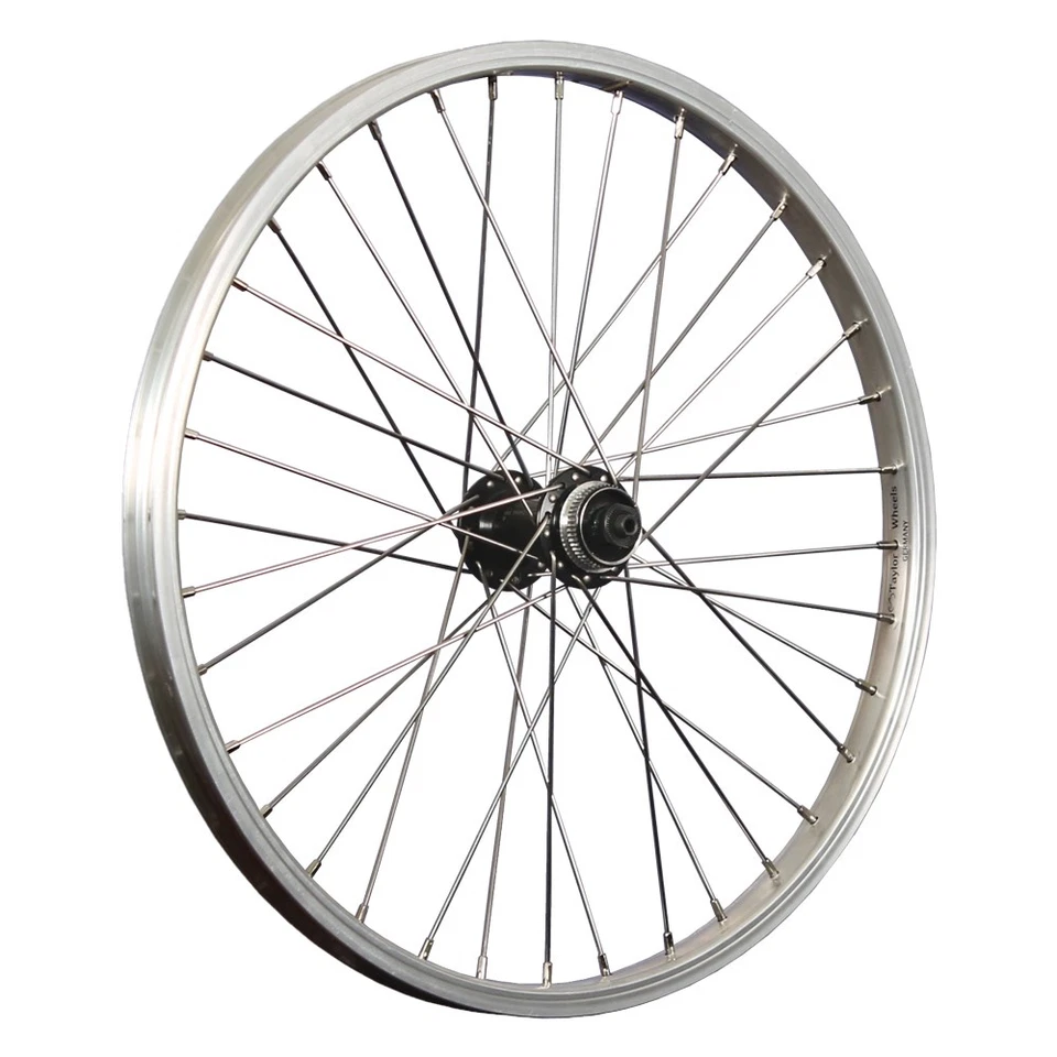 20 Zoll Vorderrad Aluminiumfelge Shimano HB-QC300 Disc CL Schnellspanner silber - Bild 1 von 4