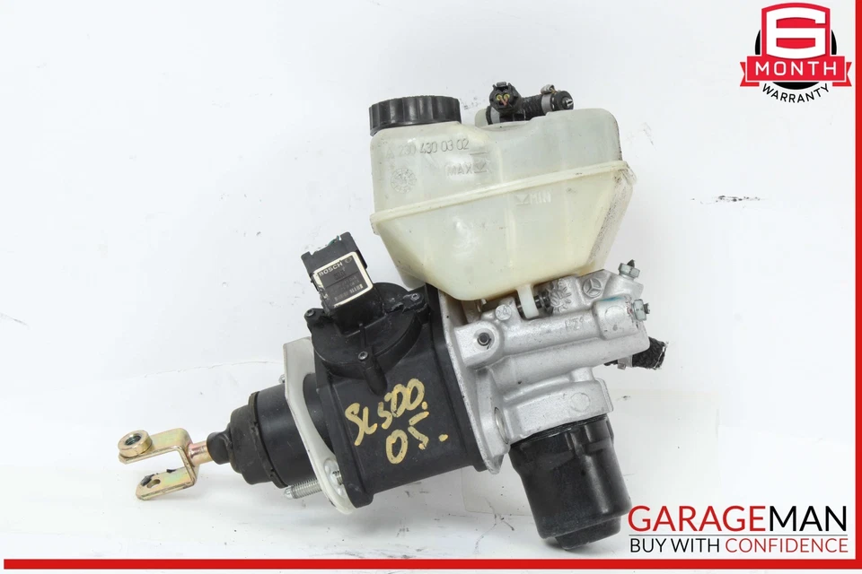 03-08 Mercedes R230 SL500 CLS500 Cilindro maestro refuerzo de freno con depósito OEM Foto 1 de 4