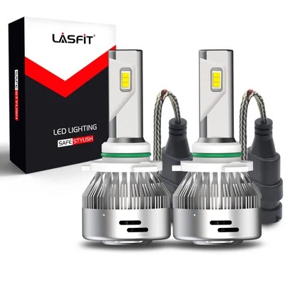 Lasfit 9012 HIR2 LED High Low Beam Headlights Bulbs 60W 6000K White Super Bright - Imagem 1 de 4