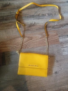 michael kors Women's Leather Gold Crossbody Chain Dark Orange Yellow - Picture 1 of 9