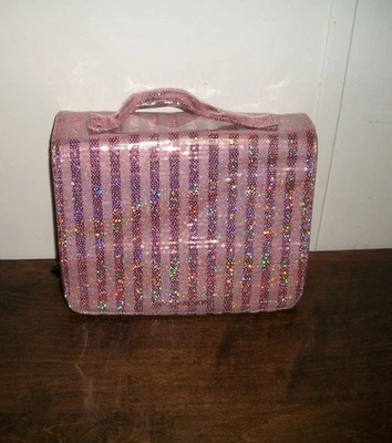 Bolso de cosméticos Victoria's Secret para mujer clásico a rayas rosa Foto 1 de 4