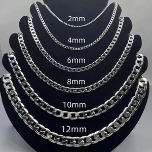 Italian Style Heavy Solid 925 Silver Sterling Curb Chain - For Women, Men Gift - Picture 1 of 5