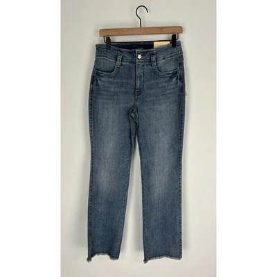 NYDJ High Rise Marilyn Straight Jeans Frayed Hem Womens Size 6 Paddington New - Image 1 of 4