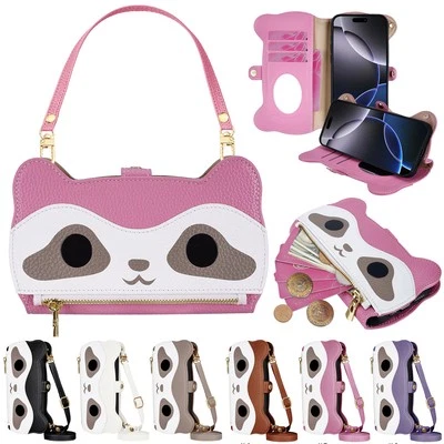 For Samsung S25 S24 S23 FE S22 S20 S21 Ultra Zip Wallet Flip Leather Strap Case  - Image 1 of 4