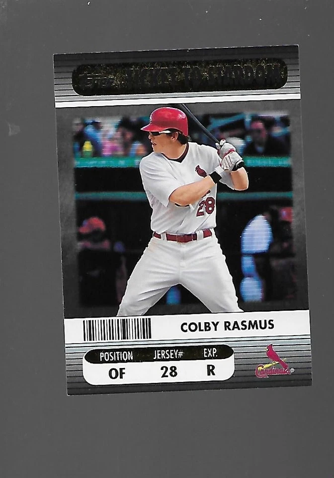 2009  Colby Rasmus, Topps, Ticket To Stardom, Gold, Numbered 07/50 - Image 1 of 2