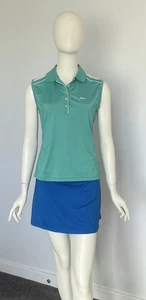 Sfida Size 12 Green Sleeveless Polo Top Activewear - Picture 1 of 12