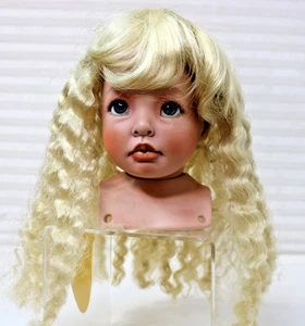 Doll Wig 12-13 Platinum Blonde #144 Monique Collection Washable Air Dry - Picture 1 of 6