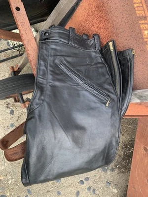 vintage Bates* Brooks Harley Cal Leather Heavy Duty motorcycle Pants 30/31 x 27 - Image 1 of 4