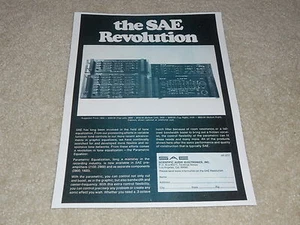 SAE Ad, 1977, Parametric Equalizer, 2100,2900,2800,1900, 1 page, Article - Picture 1 of 1