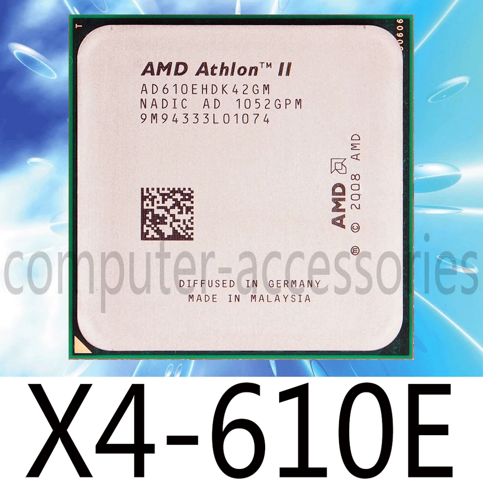 AMD Athlon II X4-610E 2.4 GHz Quad-Core Socket AM3 CPU Processor - Image 1 of 1