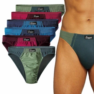 LE JOGGER Herren Slips ohne Eingriff 100% Baumwolle Komfortbund Brief | 6er Pack - Bild 1 von 5