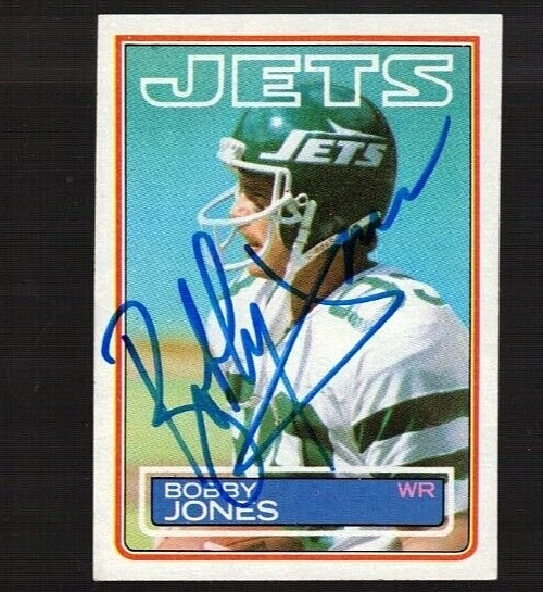 BOBBY JONES Autograph 1983 Topps--New York Jets - Image 1 of 1