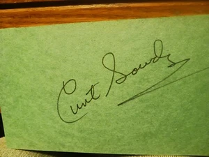 Curt Gowdy autograph Index type card - Picture 1 of 7