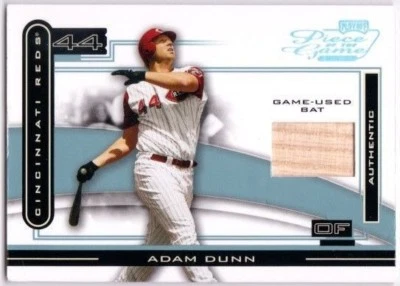 ADAM DUNN 2003 Playoff Pieza del Juego Platino Juego Bate Tarjeta 13/25 Rojos Foto 1 de 2