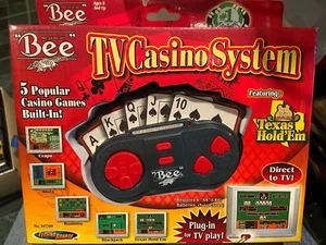 Bee TV Casino Plug 'N Play 5 juegos de casino *usados en caja rota/gráficos antiguos c2 - Imagen 1 de 11