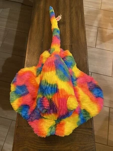 Fiesta Toys Rainbow Color Swirl  Sting Ray Plush Stuffed Animal Toy 33” Long - Picture 1 of 4