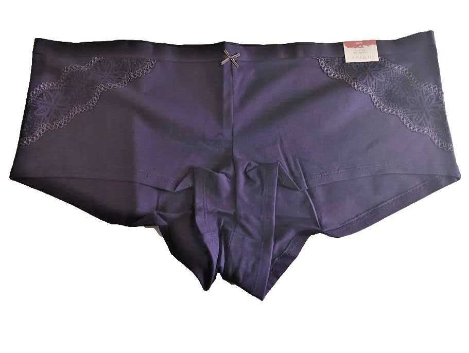 * Новый с Ярлыками * Cacique Lane Bryant хлопок Boyshort нижнее белье. Черный 18/20 плюс размер - Изображение 1 из 4