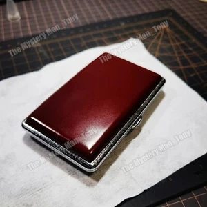 Handgefertigtes Cordovan Pferd Hintern Leder Cover Zigarettenetui Box für 100er Zigarette - Bild 1 von 9