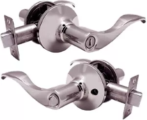 Constructor Prelude Sichtschutz Türgriff (ohne Schlüssel) Hebelschloss Set Satin Nickel - Bild 1 von 3