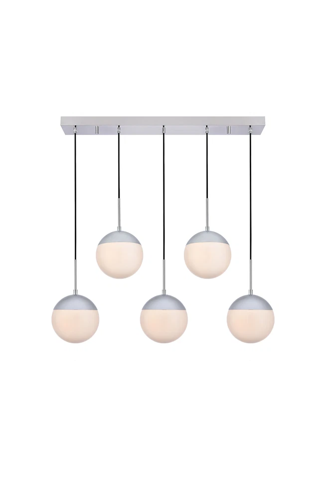 Elegant Lighting Ld6082 Eclipse 5 Light 42" Wide Linear Pendant With Frosted