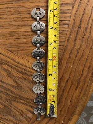 Native American vintage steling silver 7 inch kokopelli bracelet over 1 ounce - Image 1 of 4