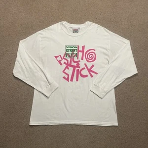 Vision Street Wear Psycho Stick Skate T Shirt Adult XL White Long Sleeve - Picture 1 of 5