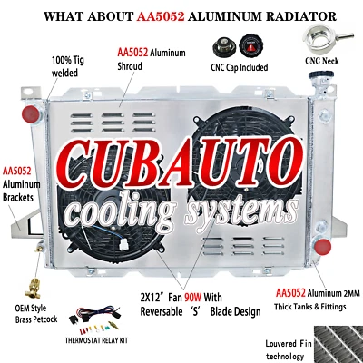 3-Row Radiator Shroud Fan Relay For Ford Bronco F150 F250 F350 L6 4.9L 1985-1997 - Image 1 of 4