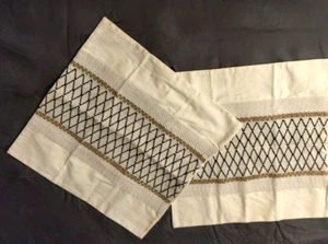 Almohadas Cuadradas de Rejilla Marfil, Algodón Lino Rombo Yute Contraste Color Marfil Algodón - Imagen 1 de 4
