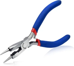 SPEEDWOX 5 Zoll Mini Rundzange mit Drahtschneider 5", blau & rot - Bild 1 von 7