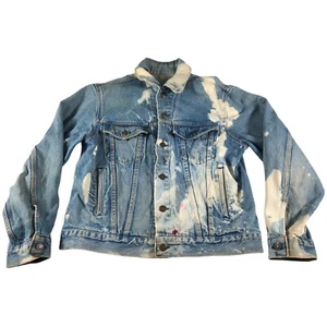 Plain Pockets Vintage Denim Jeansjacke Bleached & Very Distressed Thrashed - Bild 1 von 18