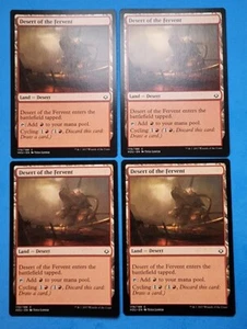 4x Desert of the Fervent Hour of Devastation 2017 Mtg Magic Land Mana Card 170 - Picture 1 of 4