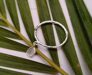 Anillo de compromiso apilable de diamantes naturales de plata de ley 925 - Imagen 1 de 11