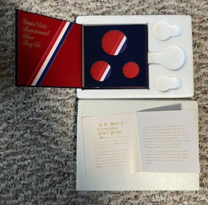 Empty Holder For 1976 S PROOF 3 Coin Bicentennial 40% SILVER Set W/COA, No Coins - Picture 1 of 1