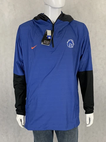 Nike Boise State Blue Hood Pullover Repel On Field Jacket CQ5208-480 Mens XL NWT Cover