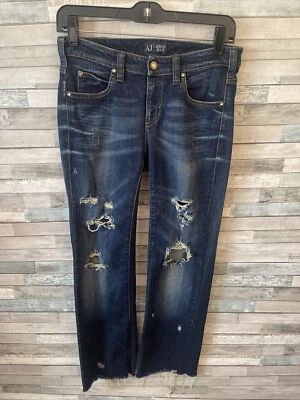 Mujer Armani Vaqueros Lavado Oscuro Pierna Ancha Talla 27�� Foto 1 de 4