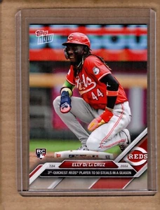 Tarjeta 2024 Topps Now MLB 465 Elly De La Cruz 3er Jugador Más Rápido de los Rojos - En Mano - Imagen 1 de 3