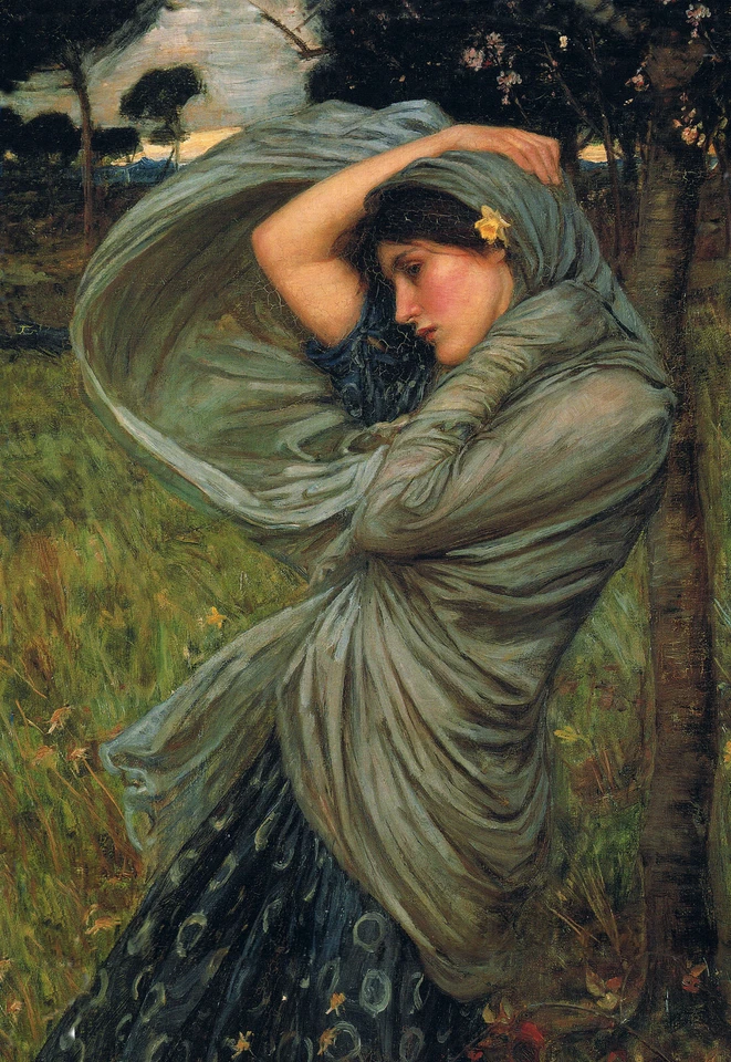 John William Waterhouse - Vestido verde Boreas (1903) - Impresión artística de 17" x 22" Foto 1 de 1