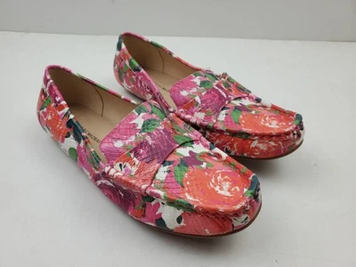 Isaac Mizrahi Live Women's Size 9W Floral Leather Slip On Slipper Moccasins - Image 1 of 4