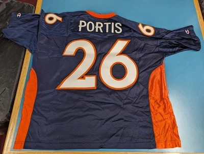 Camiseta masculina vintage Clinton Portis Denver Broncos tamanho 56 3X campeão futebol americano NFL - Imagem 1 de 4
